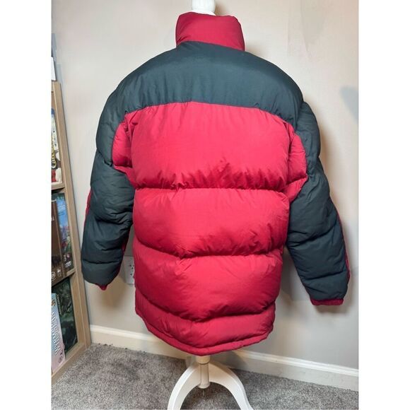 Aigle Down Filled Red & Black Puffer Coat Large - Picture 2 of 9